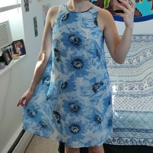 Blue floral dress